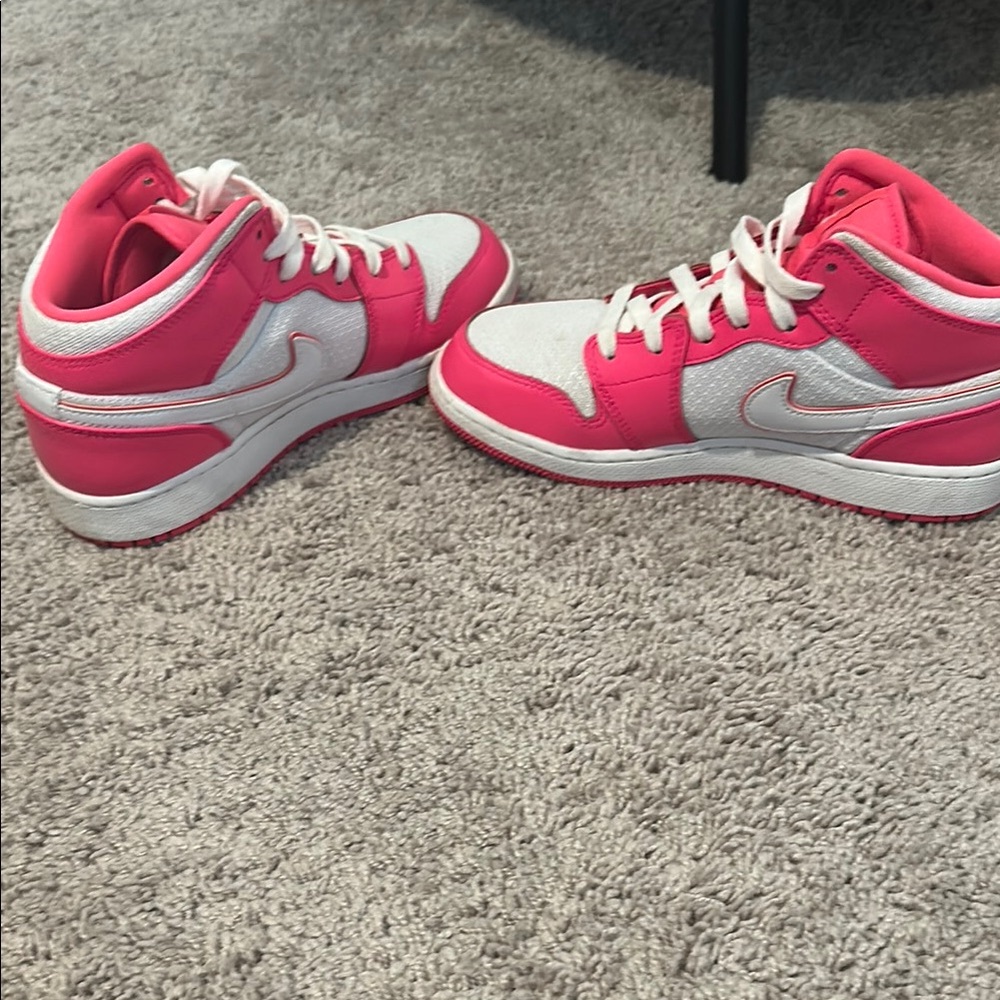 Nike Pink and White Athletic Shoes